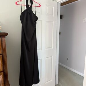 BHLDN Black Halter Bridesmaid Dress